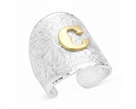 Montana Silversmiths&reg; Engraved Initial C Ring