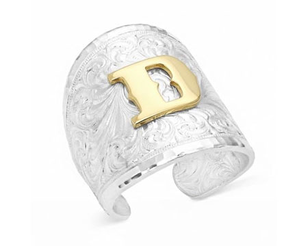 Montana Silversmiths&reg; Engraved Initial D Ring