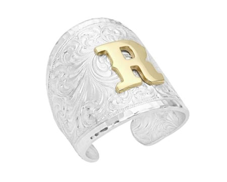 Montana Silversmiths&reg; Engraved Initial R Ring