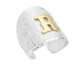 Montana Silversmiths&reg; Engraved Initial R Ring