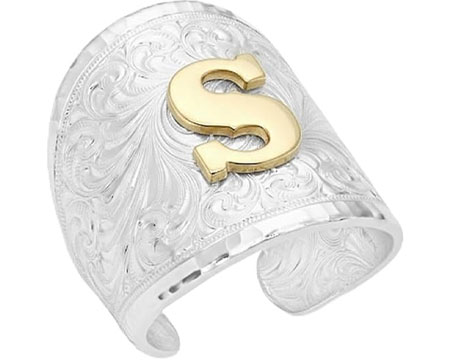 Montana Silversmiths&reg; Engraved Initial S Ring