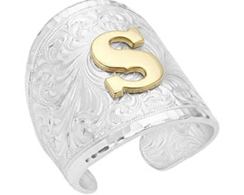 Montana Silversmiths&reg; Engraved Initial S Ring