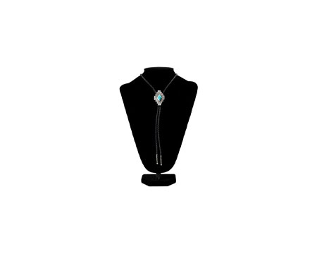 Double S Men's Turquoise Diamond Bolo Tie
