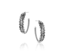Montana Silversmiths&reg; Feathered Path Hoops