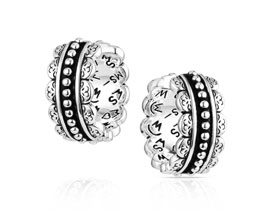 Montana Silversmiths&reg; Petal Edge Hoop Earrings
