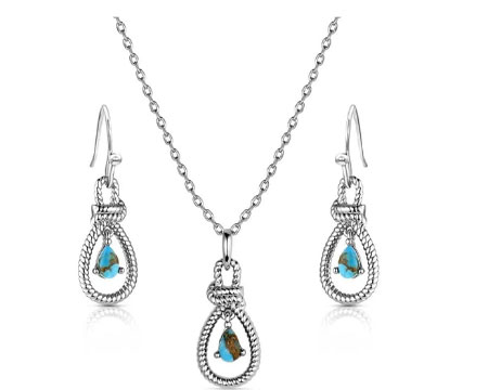 Montana Silversmiths&reg; Turquoise Teardrop Jewelry Set