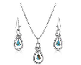 Montana Silversmiths&reg; Turquoise Teardrop Jewelry Set