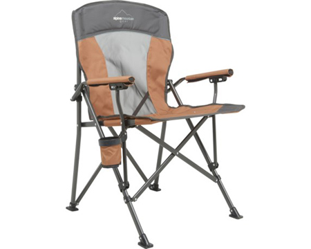 Alpine Mountain Gear&reg; Hard Arm Chair - Brown