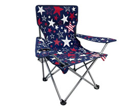 Black Sierra&reg; Kids Camping Chair - Patriotic Star