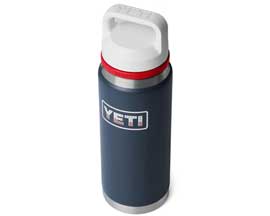 YETI&reg; Rambler 26 oz Water Bottle - Navy/White/Patriotic Badge