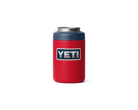 YETI&reg; Rambler 12 oz Colster Can Cooler - Rescue Red and Navy with Patriotic Badge