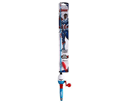 Pure Fishing&reg; Shakespeare� Marvel&reg; Captain America Beginner 1 Piece Fishing Rod Kit