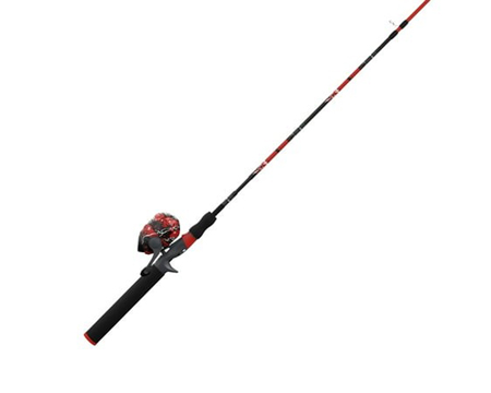 Zebco&reg; 6' Splash Grunge 2 Pc Medium Spincast Rod & Reel Combo - ZF Red