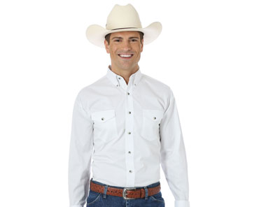 Wrangler® Painted Desert Solid Twill Long Sleeve Shirt