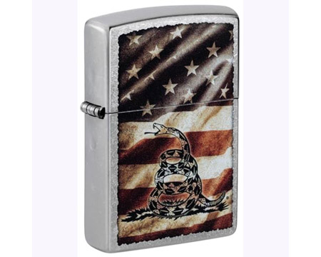 Zippo&reg; Don't Tread On Me Street Chrome Pocket Lighter