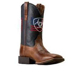 Ariat&reg; Men's Sport Freedom Wide Square Toe Cowboy Boot - Dark Taninightfall Navy