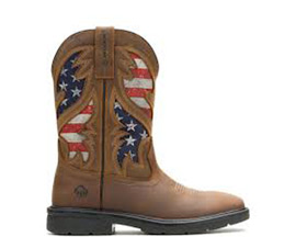 Wolverine&reg; Men's Rancher Flag Wellington Soft Toe Work Boot - Brown