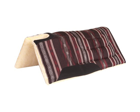 Mustang&reg; Sierra Herculon Cut Back Fleece Bottom Saddle Pad - Black/Red