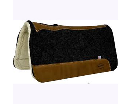 Mustang&reg; 32 X 31 Unstoppable Contured Wool Fleece Saddle Pad - Tan
