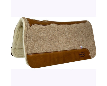 Mustang&reg; 32 X 31 Unstoppable Contured Wool Fleece Saddle Pad - Tan