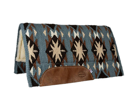 Mustang&reg; Tejas Wool Fleece Bottom Pad - Turq/Brown