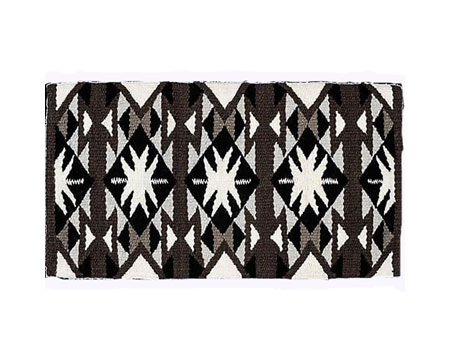 Mustang&reg; Tejas Wool Fleece Saddle Blanket - Brown/Black