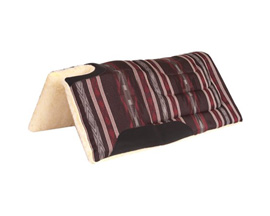 Mustang&reg; Sierra Herculon Cut Back Fleece Bottom Saddle Pad - Black/Red