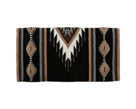 Mustang&reg; Del Rio Wool New Zealand Saddle Blanket - Black/Tan