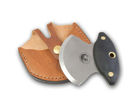 Knives Of Alaska&reg; Magnum Ulu Knife D2 High Carbon Steel w/ Leather Sheath