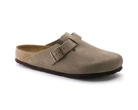 BIRKENSTOCK&reg; Women's Boston Soft Footbed Suede Leather - Taupe