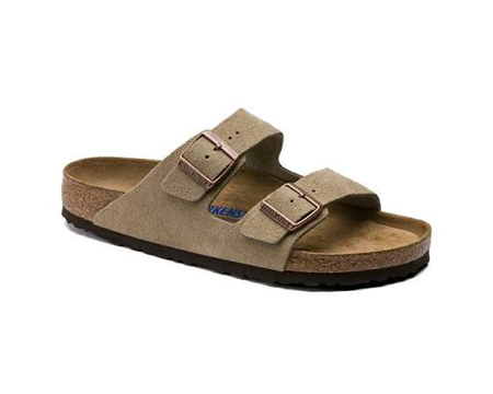 BIRKENSTOCK&reg; Women's Arizona Soft Footbed Suede Leather - Taupe