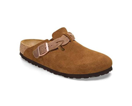 BIRKENSTOCK&reg; Women's Boston Braided Suede Leather Mink 