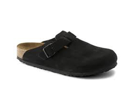 BIRKENSTOCK&reg; Women's Boston Soft Footbed Suede Leather - Black