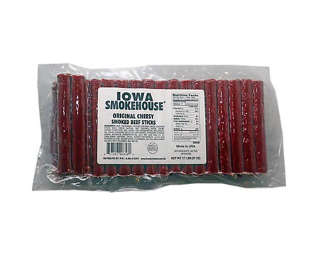 Iowa Smokehouse&reg; 27 oz. Smoked Beef Sticks - Original Cheesy