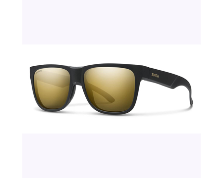 Smith Optics&reg; Lowdown Matte Black Gold Frame Polarized Sunglasses