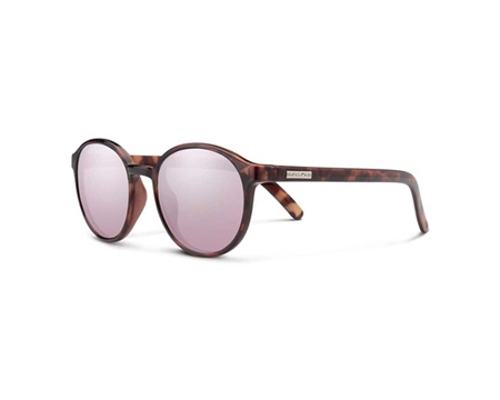 Suncloud&reg; Low Key Polarized Gold Mirror Sunglasses - Tortoise/Polarized Pink