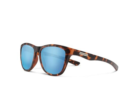 Suncloud&reg; Topsail Polarized Sunglasses - Matte tortoise/Polarized Aqua Mirror