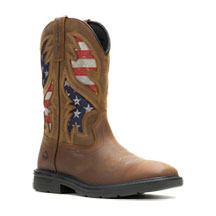 Wolverine&reg; Men's Rancher Flag Wellington Soft Toe Work Boot - Brown