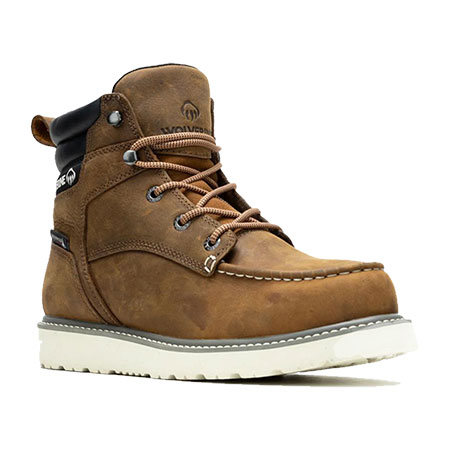 Wolverine&reg; Men's 6 in. Trade Wedge Moc-Toe Steel Work Boot - Sudan Brown
