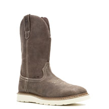 Wolverine&reg; Men's Bronc Wedge Pull-On Steel Toe Work Wellington - Iron