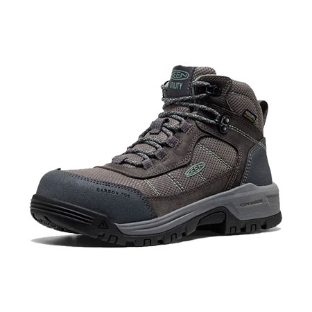 Keen Utility&reg; Women's 8 in. Skokie Waterproof Carbon Toe Work Boot - Magnet / Grey / Black