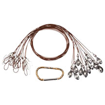 Heyday&reg; 48 in. 4 oz. Coated Cable Teardrop Texas Rigs with Carabiner