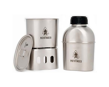 Pathfinder&reg; Stainless Steel Canteen Cooking Set