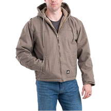 Berne&reg; Men's Heartland� Washed Duck Hooded Work Coat - Grey Stone