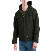Berne&reg; Men's Heartland� Washed Duck Hooded Work Coat - Moss Green