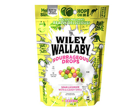 Wiley Wallaby&reg; 8 oz. Sourrageous Drops- Sour Licorice With A Candy Chell