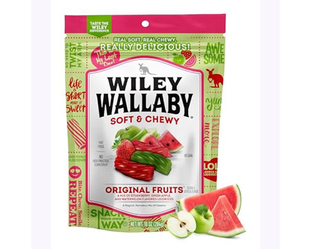 Wiley Wallaby&reg; 10 oz. Australian Style Liquorice - Original Fruits