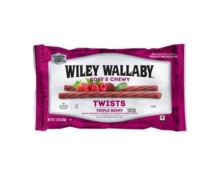 Wiley Wallaby&reg; 12 oz. Soft & Chewy Liquorice - Triple Berry