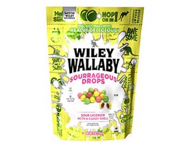 Wiley Wallaby&reg; 8 oz. Sourrageous Drops- Sour Licorice With A Candy Chell