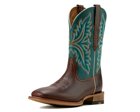 Ariat&reg; Men's Walker Wide Square Toe Cowboy Boots - Espresso / Scuba Blue